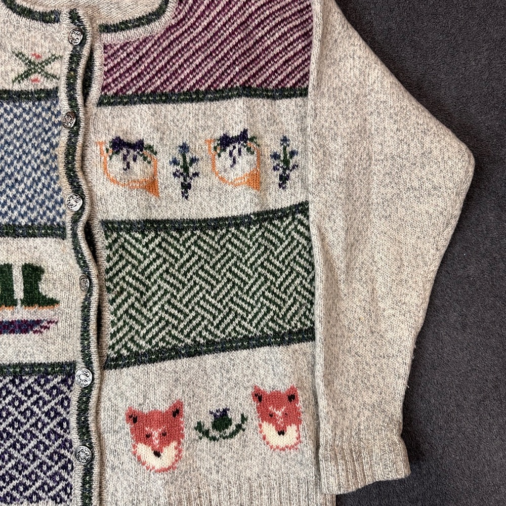 Woolrich Wool Blend Patchwork Button Front Cardig… - image 6